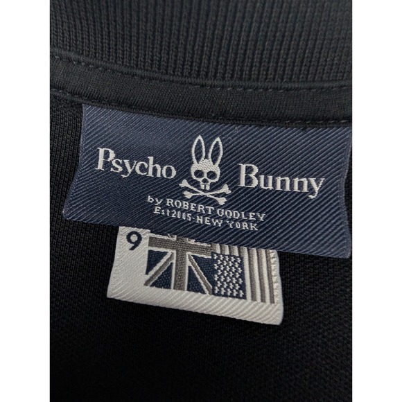Psycho Bunny Polo Shirt Mens 9‎ (3XL) Black Short Sleeve 100% Pima Cotton - Picture 4 of 10